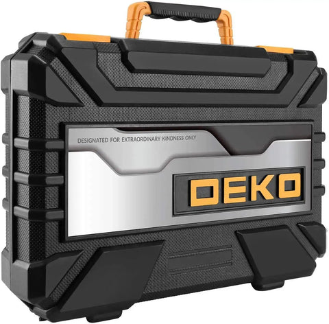 208 Piece General Household Hand Tool Kit With Plastic Storage Case Auto And Home Repair Ready DIY Must Have Set Case