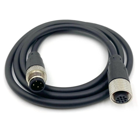 M12 4 Pin A Code Male To Female Connector Cable 1 Meter Waterproof IP67 for industrial sensor actuator use