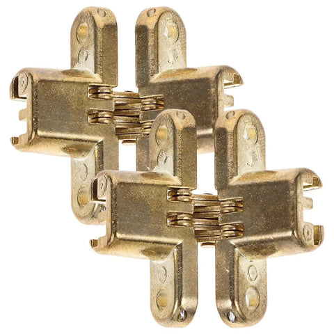 Six Pack Concealed Cabinet Hinges Self Closing 1.64 By 1.3 Inches Invisible Quiet Hinges for kitchen cabinets front view