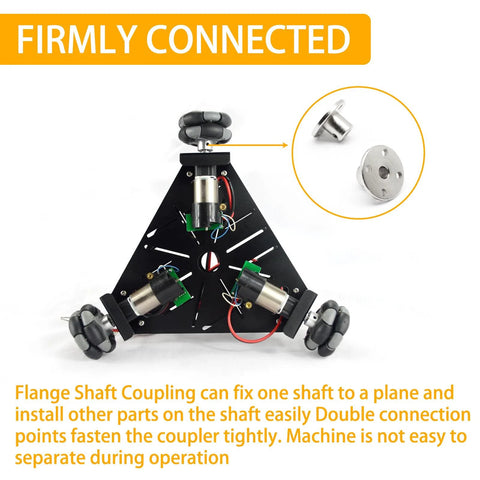 4pcs 6mm rigid flange shaft couplings for motor shafts, metal flange connectors