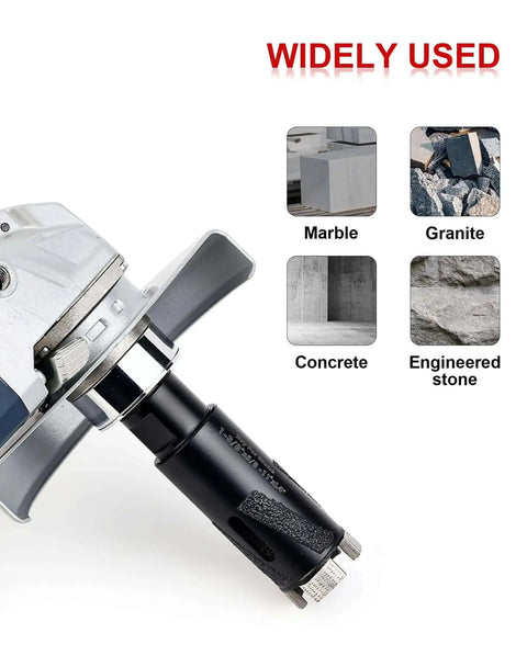 Diamond Core Drill Bit For Dry Drilling 1-3/8 Inch Granite Concrete Marble Stone With 5/8-11 Thread Vacuum Brazed Side Protection