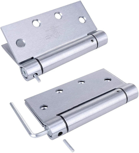 Stylever 2-pack stainless steel self-closing door hinges, 4.5x4.5 in, heavy-duty spring hinges with installation hardware