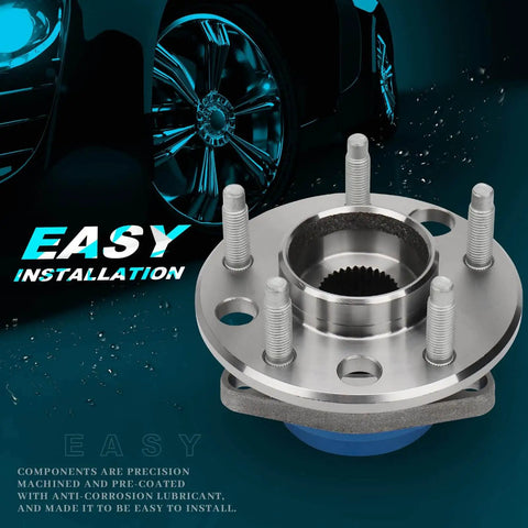 Front Wheel Hub And Bearing Assembly 2 Pack 513087 With ABS 5 Lug Compatible With Buick Century Park Avenue Oldsmobile