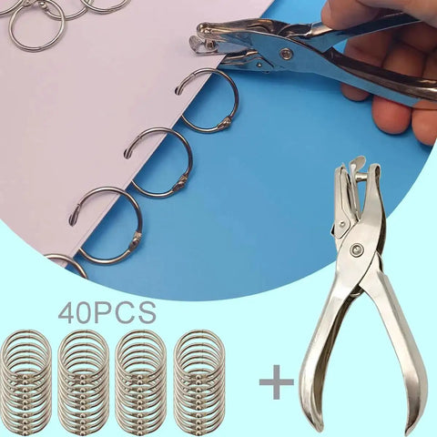 40 Pack 1 Inch Binder Rings With Metal Single Hole Punch Nickel Plated Steel Rings For Index Cards And Flash Cards Silver Holds Up To 175 Sheets Of 20 Lb Paper