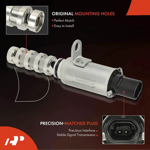 Close-up of 2-Piece Intake And Exhaust Engine Variable Valve Timing VVT Solenoid Kit for Hyundai and Kia models