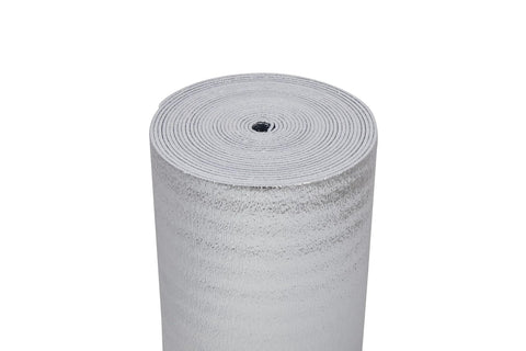 SmartSHIELD foam-core reflective insulation roll, 5 mm, 24 in x 25 ft, pure aluminum for HVAC duct wrap.