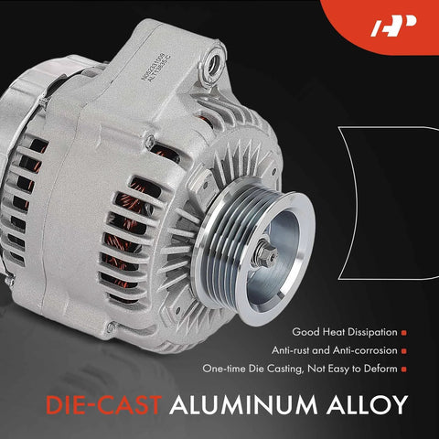 Alternator For Honda Odyssey 2000 3.5L V6 And Acura TL 1999 To 2003 CL 2001 To 2003 12V 105A With 6 Groove Pulley Clockwise Rotation Replacement Part