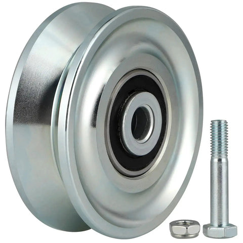 3 Inch V Groove Wheel For Inverted V Track Gate Caster With Double Bearings Sliding Gate Wheel Workhorse Build For Heavy Duty 2000 Lbs Load Capacity Perfect For Barn Doors Fences And Outdoor Gates Skelang.