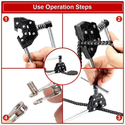 Detacher Breaker Cutter For Roller Chains Sizes 25 35 41 40 50 60 And 415H 428H 520 530 Universal Chain Breaker Tool Usage