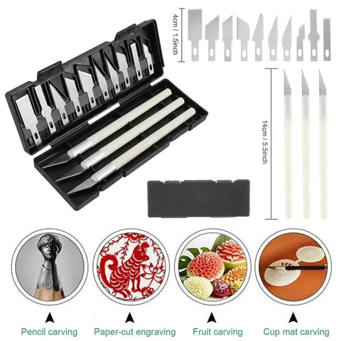 All-In-One 32 Piece 3D Print Tool Kit For Cleaning Finishing Deburring And Post Processing With Knife Clean Up Kit blades