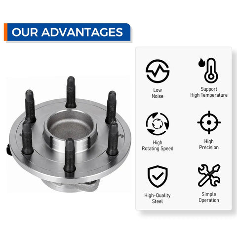 Front Wheel Bearing Hub Assembly 515159 Fits 2015-2020 Cadillac Escalade ESV And 2014-2018 Silverado 1500 with feature icons