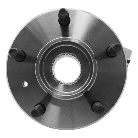 Front wheel hub bearing assembly single unit for left or right (driver or passenger side) OE-fit replacement, top view