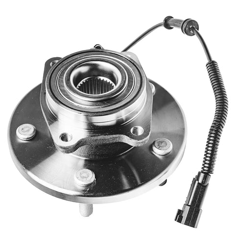 2 Front Wheel Bearing Hubs Replacement For Chrysler Town And Country 2008 Through 2016, component view with ABS sensor attached