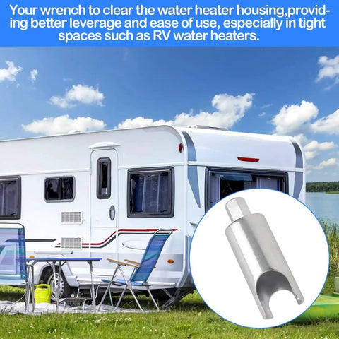 RV Water Heater Pressure Relief Valve Remover Socket Tool For Campers Motorhomes And Boats Use With A 7 8 Inch Wrench