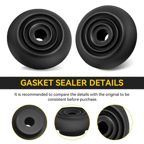 Replacement Silicone Gasket For Cuisinart Single Serve Coffee Makers Upper Needle Seal Ultra Snug Leak Proof Fit For SS-10 SS-10P1 SS-5 SS-5W SS-700 SS-700ENW SS-6 SS-780 SS-780PC showing black silicone gasket details.