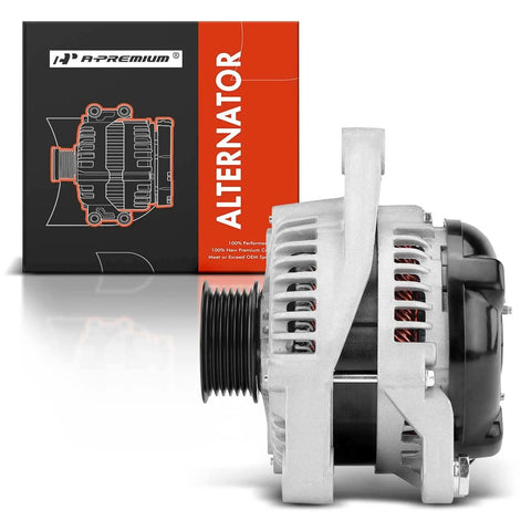 Side view of alternator for Lexus RX330 2004 2006, Toyota Highlander 2004 2007 V6 3.3L, and Sienna 2004 2006, 12V 130Amp