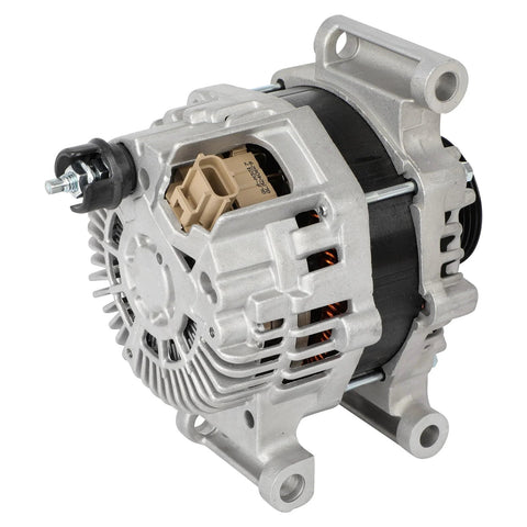 Alternator Replacement For Ford Escape 09-12, Fusion 10-12, Mazda Tribute 09-11, Mercury Mariner 09-11, Milan 10-11 V6 3.0L 12V 150 Amp With CW 6 Groove Pulley OE 11411 High Output Auto Charging Upgrade Beefed Up Power side view