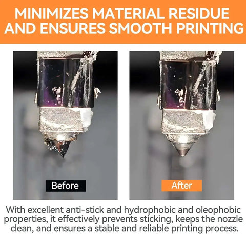 Comparison of 3D Printer Nozzle Protection Coating That Keeps Material Buildup And Clogging Away High Temp Non Stick Layer for Clean Nozzles