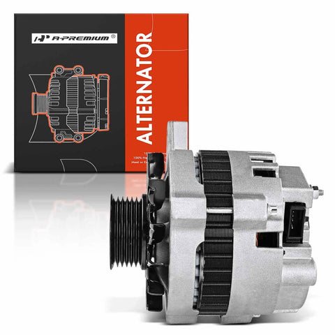 12V 105Amp Alternator For Jeep Cherokee Wagoneer Comanche 1987 To 1990 L6 4.0L With Clockwise 6 Groove Pulley New Replacement Part