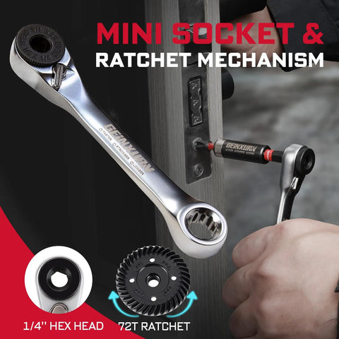 Mini socket from Ultimate Home DIY 58 Piece Screwdriver Set With 53 Magnetic Impact Bits And Case From Geinxurn in use
