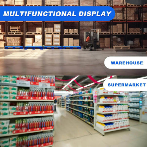 Lightweight Outdoor Plastic Pallet For Basement Storage And Floor Display Waterproof Wear Resistant Non Slip Pallet 31.5 By 15.8 By 4.7 Inches Kritkin in warehouse and supermarket.
