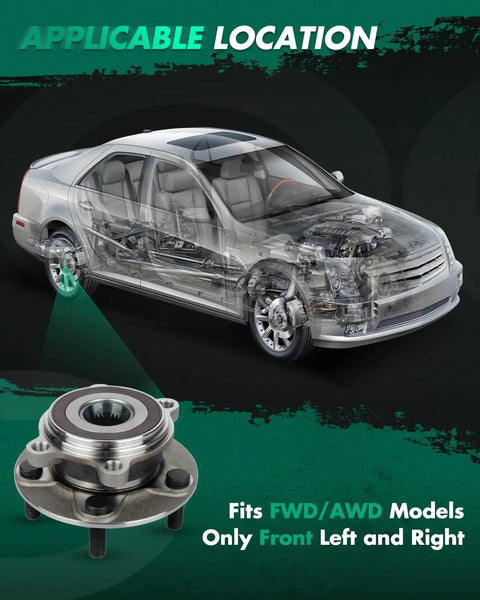 Front Wheel Hub Bearing Assembly For Mazda 3 2014-2017 And Mazda CX-3 2016-2017 OE 513354 showing installation on car