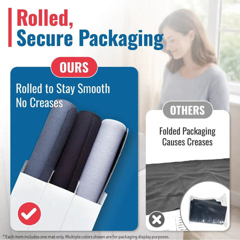 CSKY 1PC washer and dryer top cover mat, light gray fabric, 25.5 x 17.5 inches, rolled packaging