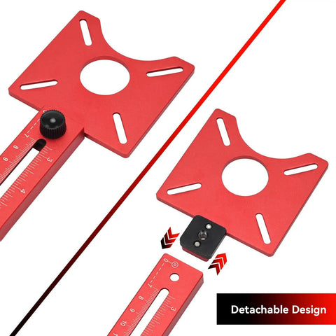 4 In 1 Router Milling Groove Bracket For Woodworking With Aluminum Alloy Circle Cutting Jig, detachable design feature