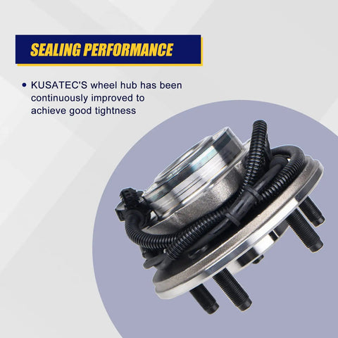 Front Wheel Bearing And Hub Assembly 515050 Bolt-On Replacement For Ford Explorer 2002-2005 Front With 5-Lug Bolts And ABS
