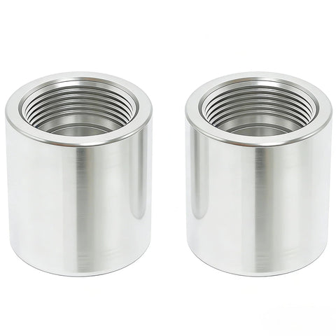Closmos stainless steel 1/4 in NPT female x 1/4 in NPT female coupling, high-pressure forged pipe fitting, pack of 2