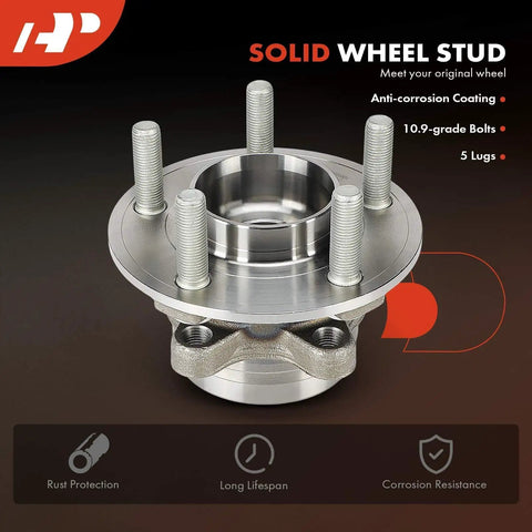 Front Wheel Bearing And Hub Assembly For Ford Explorer 2020 Through 2023 And Lincoln Aviator 2020 Through 2022 RWD Five Lug Wheel Hub