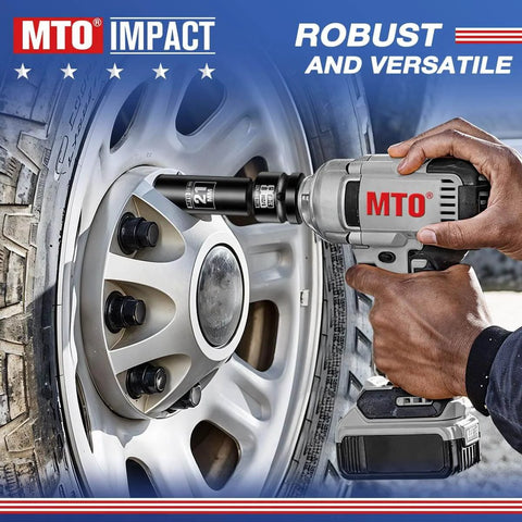 3/4 To 1/2 Inch Impact Socket Adapter Reducer for quick tool swaps and versatility in use with tire lug nut change, chrome molybdenum alloy steel.