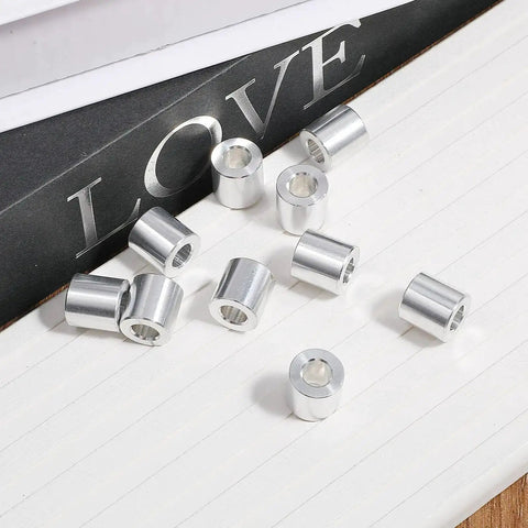25 Piece Aluminum Spacer Set 1/2 Inch Outer Diameter 1/4 Inch Inner Diameter 1/2 Inch Length Standoff Bushings displayed on a surface