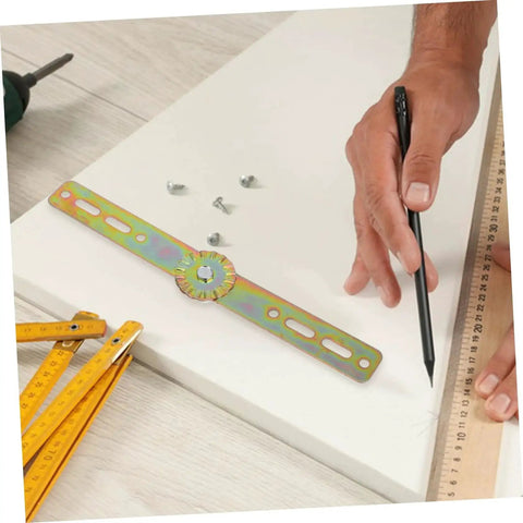 Heavy Duty Adjustable Sofa Hinge With Automatic Reset Function for folding sofas, visible with ruler and screws on wooden surface.