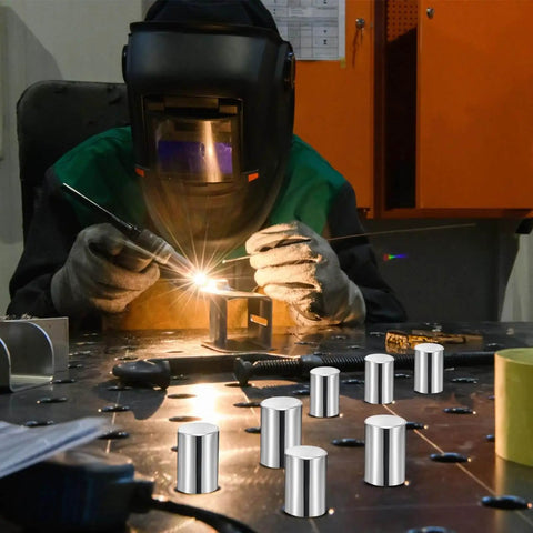 Welder using 10 Pack Welding Table Fixture Pins For Quick Alignment And Rock Solid Setup 0.629 In X 1 In X 1.5 In Clamp Pins