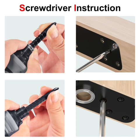 Screwdriver instructions for Heavy Duty Hidden Door Hinge With Silent Operation Jexify Dual Bearing Design installation.