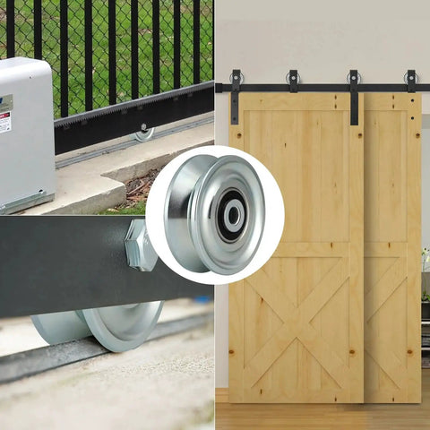 3 Inch V Groove Gate Wheel With Double Bearings For Inverted V Track Rolling Gate Caster used in sliding barn doors and gates