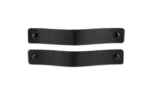 Black Leather Drawer Pulls Set Of 2 Six And A Half Inch Length By One Inch Width Leather Handles For Dresser Cabinets And Furniture