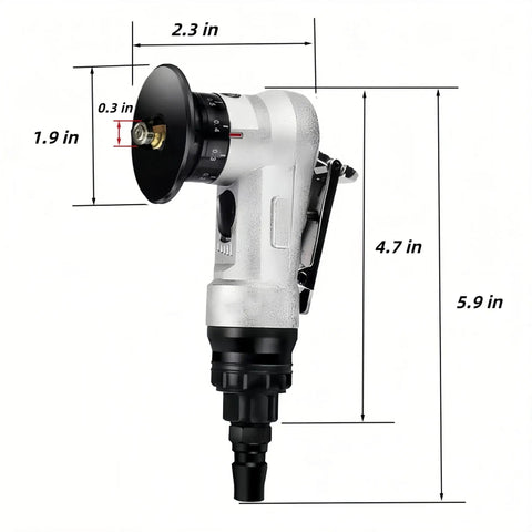 45 Degree Pneumatic Chamfering Tool For Metalworking, Mini Air Tool With 1/4 Inch Inlet, Adjustable Speed Up To 30,000 RPM, 0-0.9mm Chamfer Depth