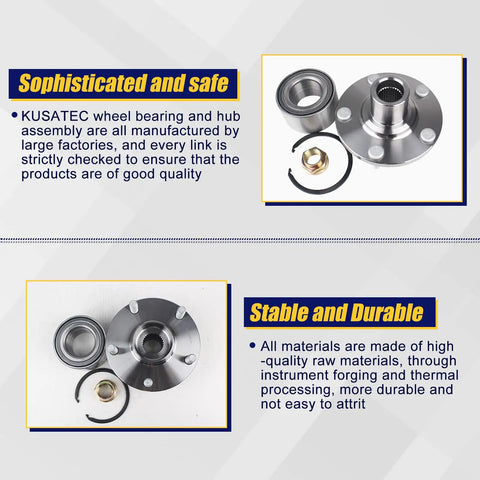 Front Wheel Bearing And Hub Assembly For 2004 2017 Toyota Avalon Camry Highlander Solara And Lexus Es Rx Vehicles 5 Lug Bolts Without ABS Direct Fit Easy Install Premium Quality Replacement