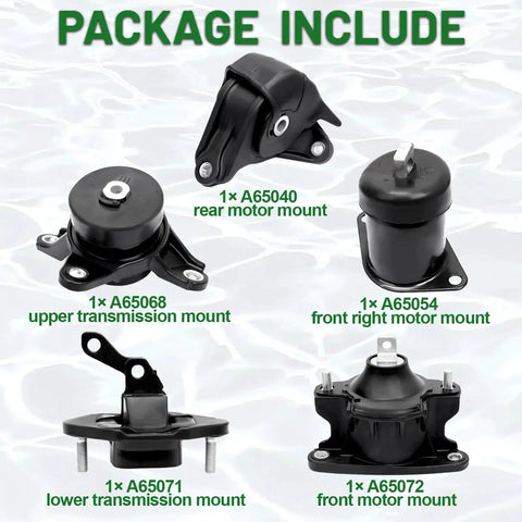 Set Of 5 Engine Motor Mounts And Transmission Mount Kit For 2008 2012 Honda Accord 2.4L L4 And 2009 2013 TSX Automatic