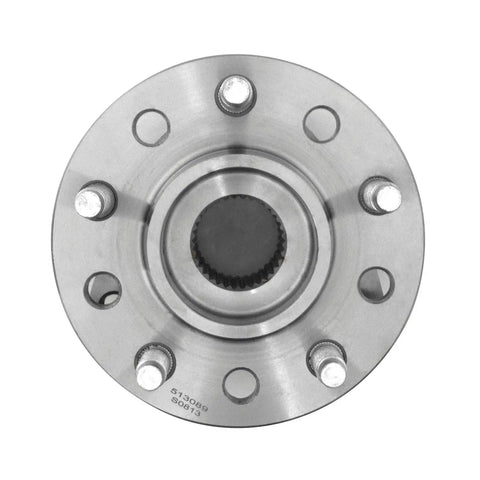 Front view of Front Wheel Bearing Hub Assembly Drop In Ready For 1993 To 2004 Chrysler Concorde and other models.