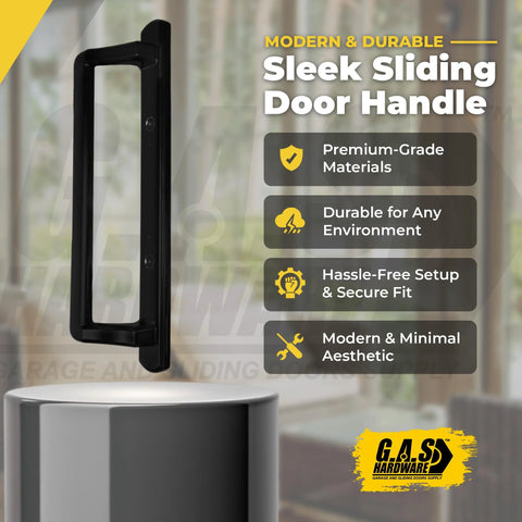 10 Inch Sliding Door Interior Handle With Thumb Latch Lever And Screws, Easy Drop In Replacement Patio Door Handle
