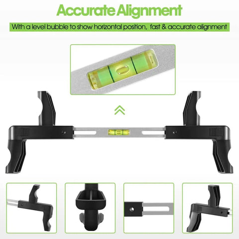 Universal Steering Wheel Level Alignment Tool For Cars Vans And Trucks - Spring Loaded, Fits Inner Diameter 270mm To 340mm