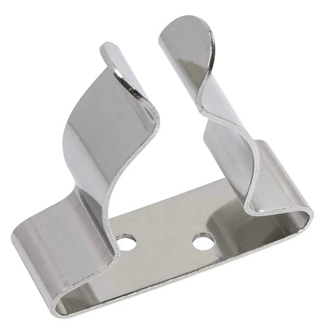 Polished stainless steel spring clamp for boat hooks and hoses, Deckside Must Have Polished Stainless Steel Spring Clamps Pack Of Two