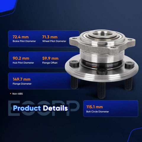 Rear Wheel Hub Bearing Assembly Drop In Replacement For 2015 2021 Chrysler 300 Challenger Charger 5 Lug OE Quality 512555