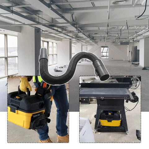 Rugged 1 7 8 Inch Shop Vacuum Hose For Wet Dry Vacuums Super Flex Extension Industrial Grade in workshop setting