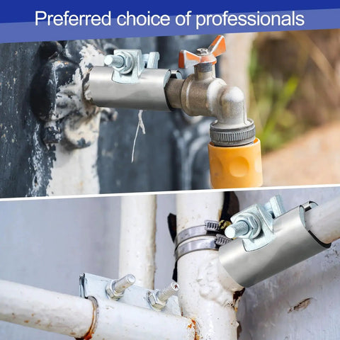 Two Pack IPS Pipe Repair Clamp In 304 Stainless Steel, Three Inch Length Fits Three Quarter Inch Pipes on water lines