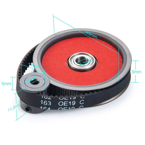 Smooth Belt Drive RC Car Transmission Gear System, Quiet, Durable Upgrade For Axial SCX10 90046, metal construction with red interior