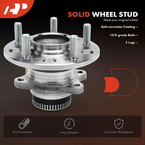 Rear Wheel Bearing And Hub Assembly 5 Lug Compatible With Hyundai Tucson 2010 To 2015 Sonata 2010 To 2014 Azera 2011 To 2017